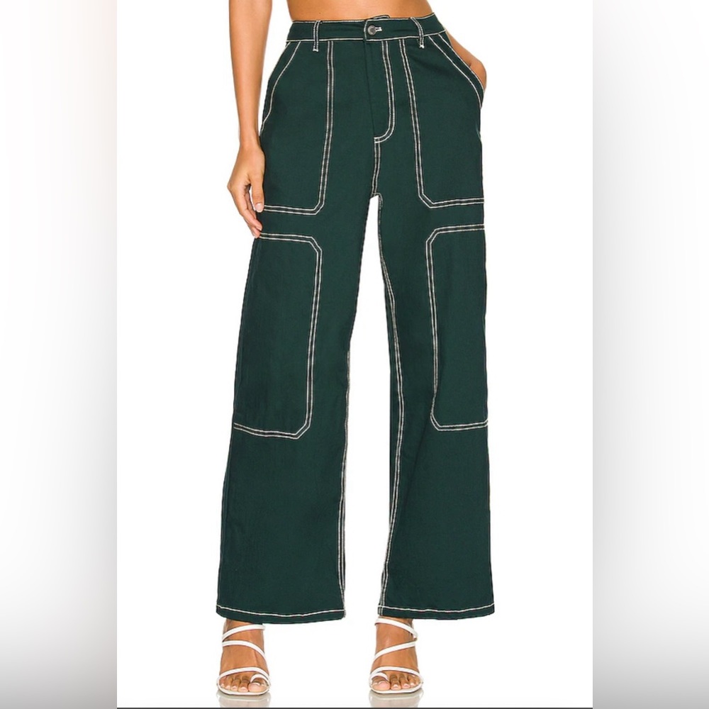 BY.DYLN Cooper Jeans Y2K Cotton Wide Leg Pants Jeans High Hi Waist M 28” 29” Y2K
